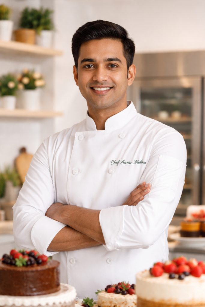 Industry expert baking chef at Bloom Bakes teaching baking skills