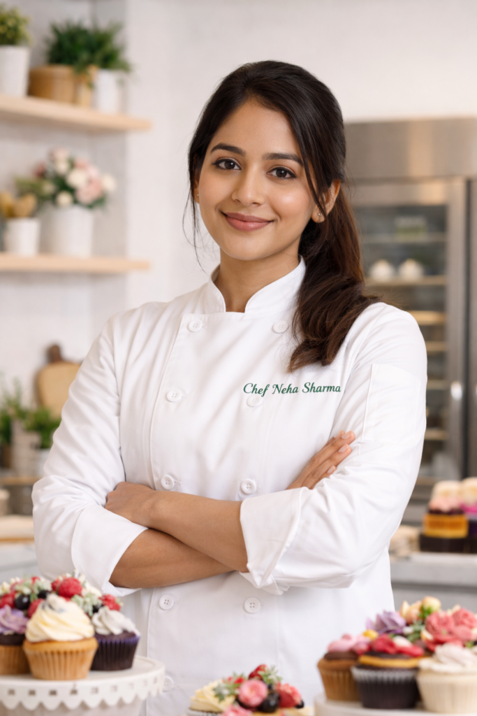 Expert baking chef sharing professional baking knowledge