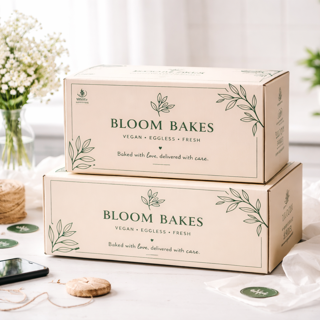 Safe and reliable delivery packaging for fresh vegan cakes across Delhi NCR